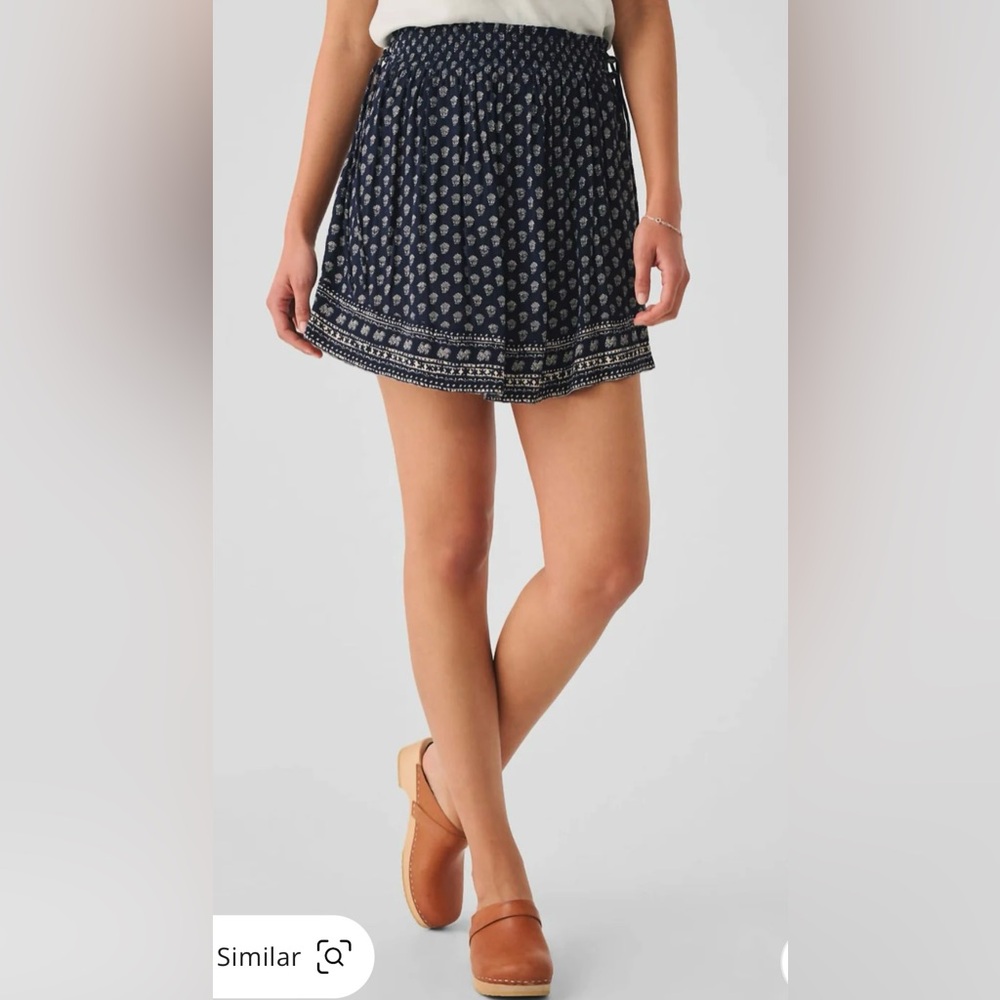 Faherty Women’s Emery Smocked Waist Skirt Size M